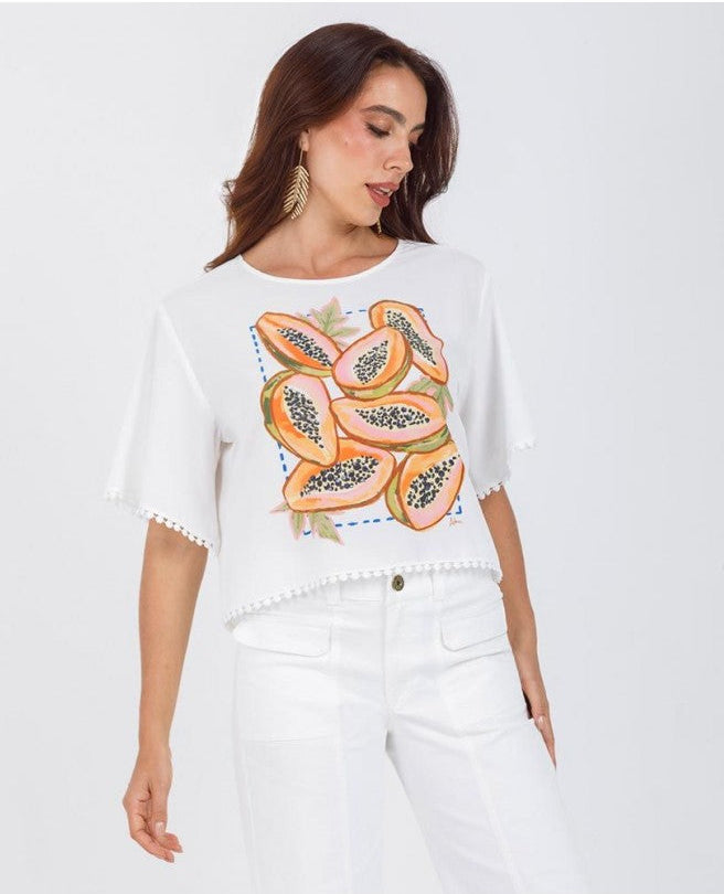 BLUSA MANGA CORTA PARA MUJER CON EST Adrissa