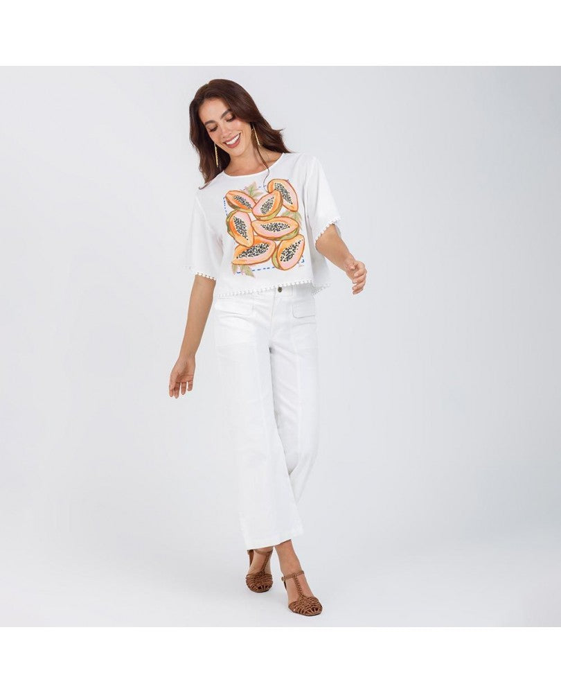 BLUSA MANGA CORTA PARA MUJER CON EST Adrissa