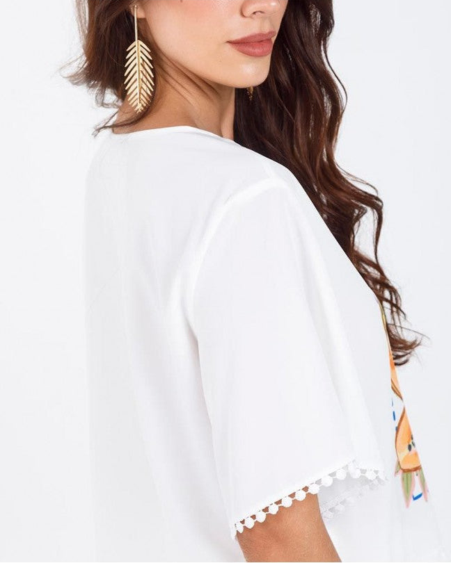 BLUSA MANGA CORTA PARA MUJER CON EST Adrissa