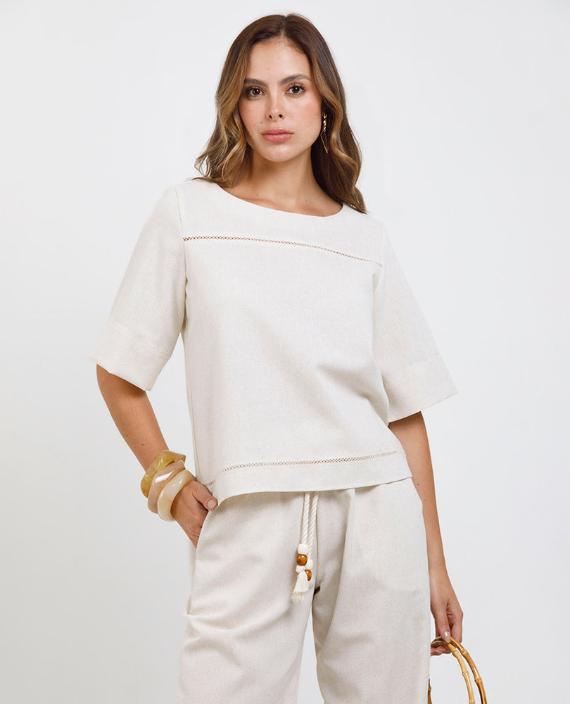 BLUSA MANGA CORTA PARA MUJER Adrissa