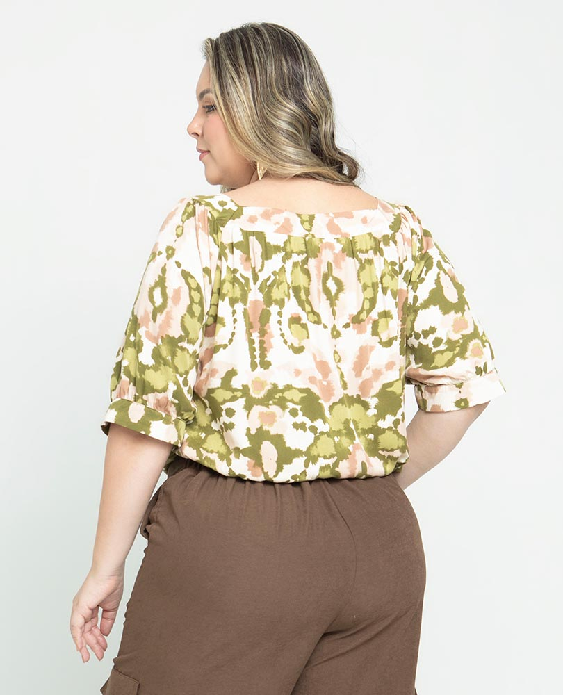 BLUSA MANGA CORTA TALLAS GRANDES Adrissa