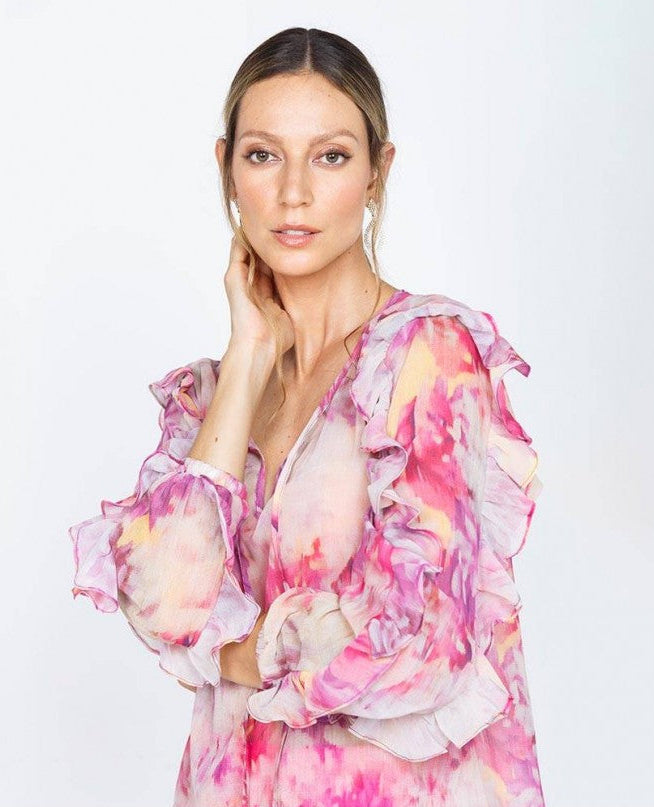 BLUSA MANGA LARGA PARA MUJER ESTAMPADA Adrissa