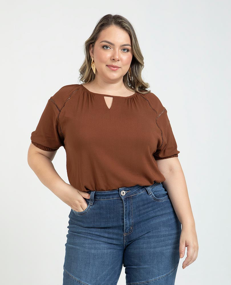 BLUSA MANGA RANGLAN TALLAS GRANDES Adrissa