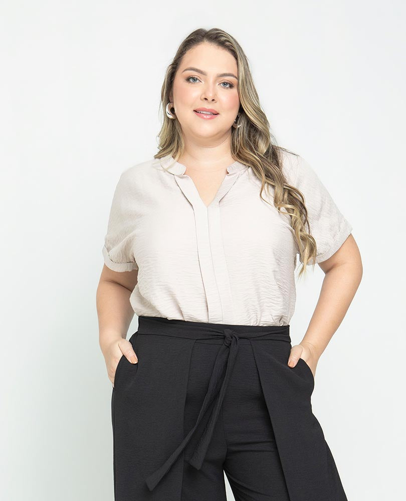 BLUSA MANGA RODADA TALLAS GRANDES Adrissa
