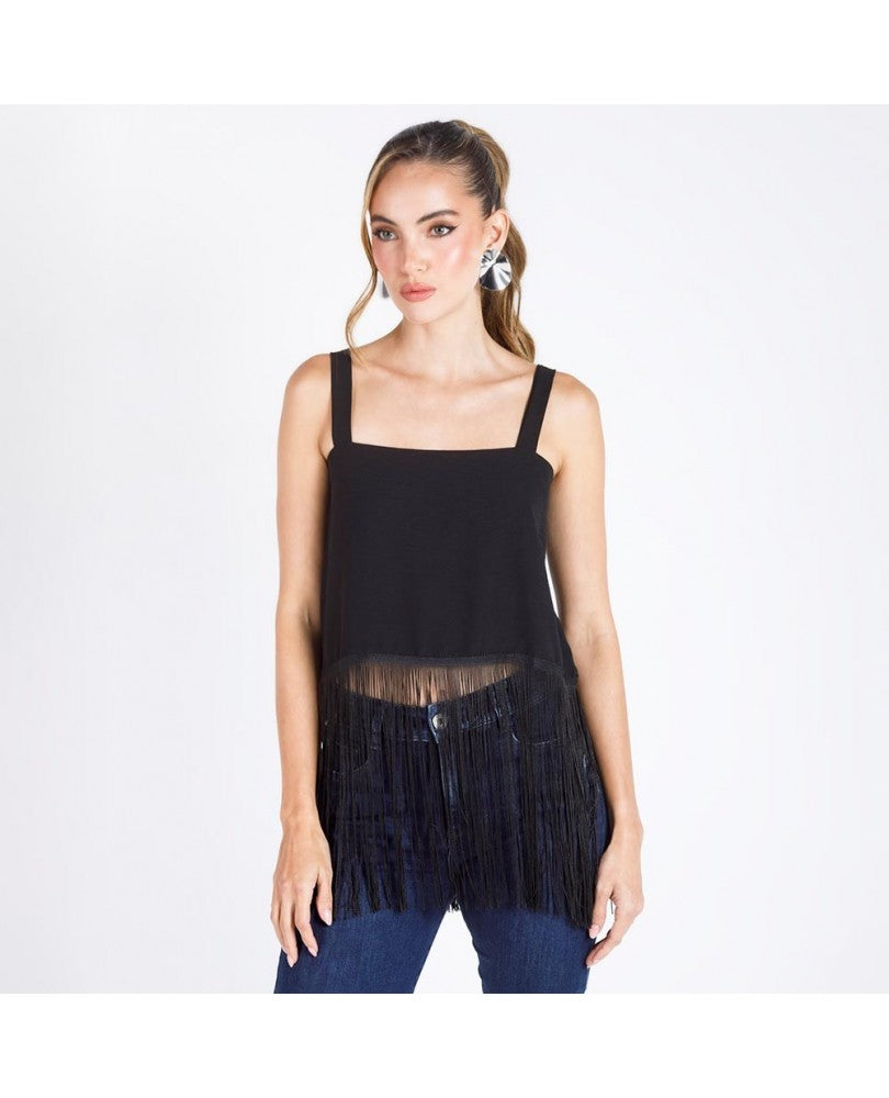 BLUSA NEGRA PARA MUJER DE CELEBRACIÓN Adrissa