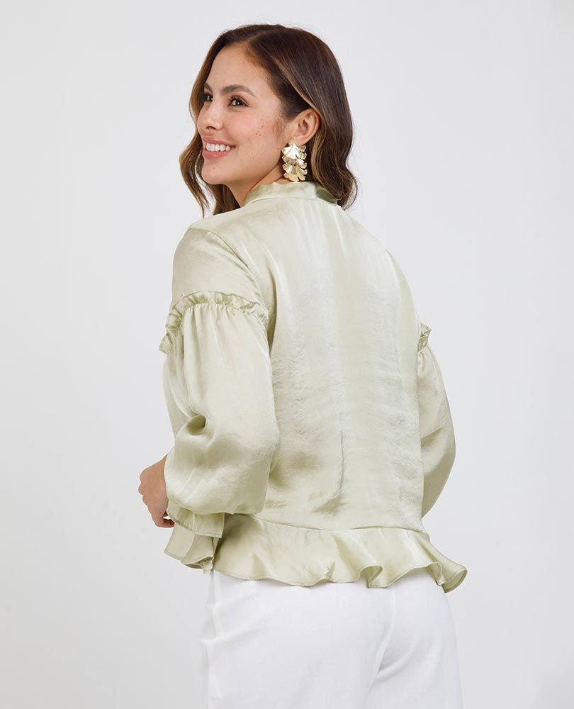 BLUSA ROMÁNTICA PARA MUJER CON LAZO Adrissa