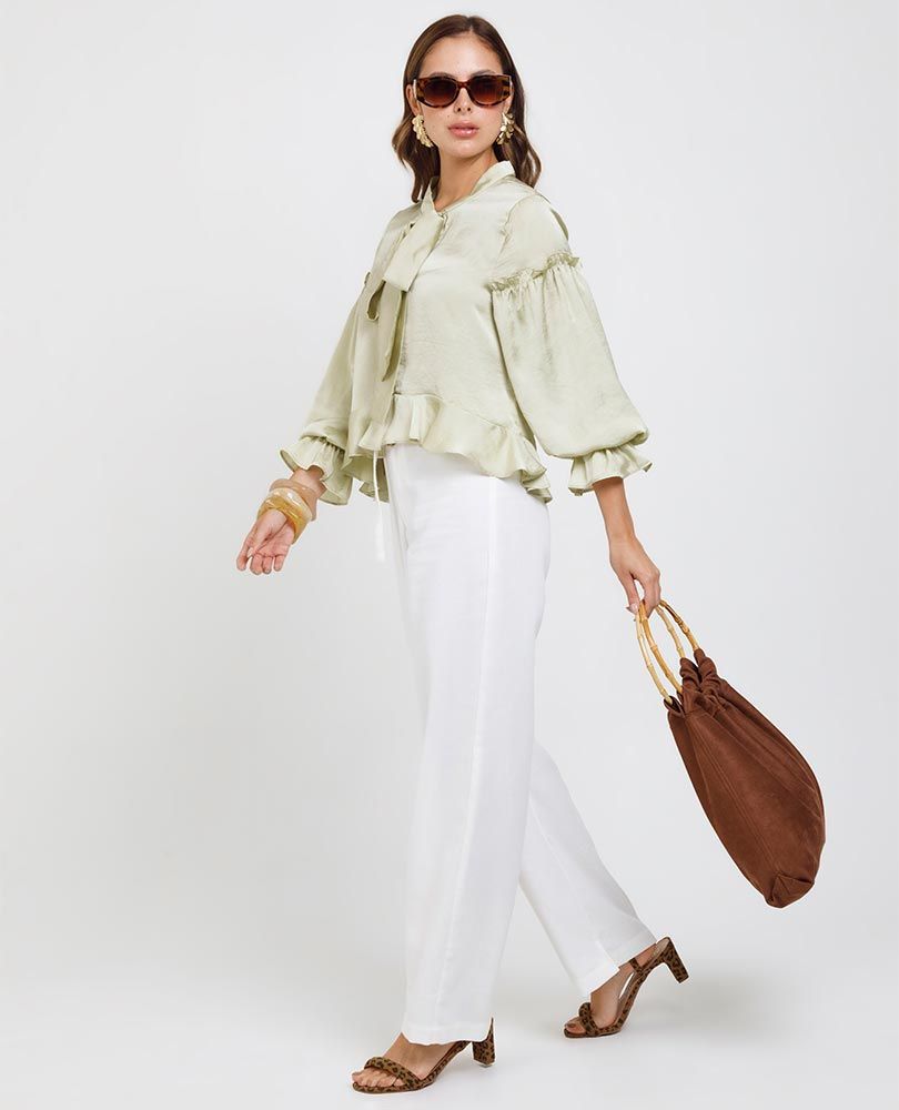 BLUSA ROMÁNTICA PARA MUJER CON LAZO Adrissa