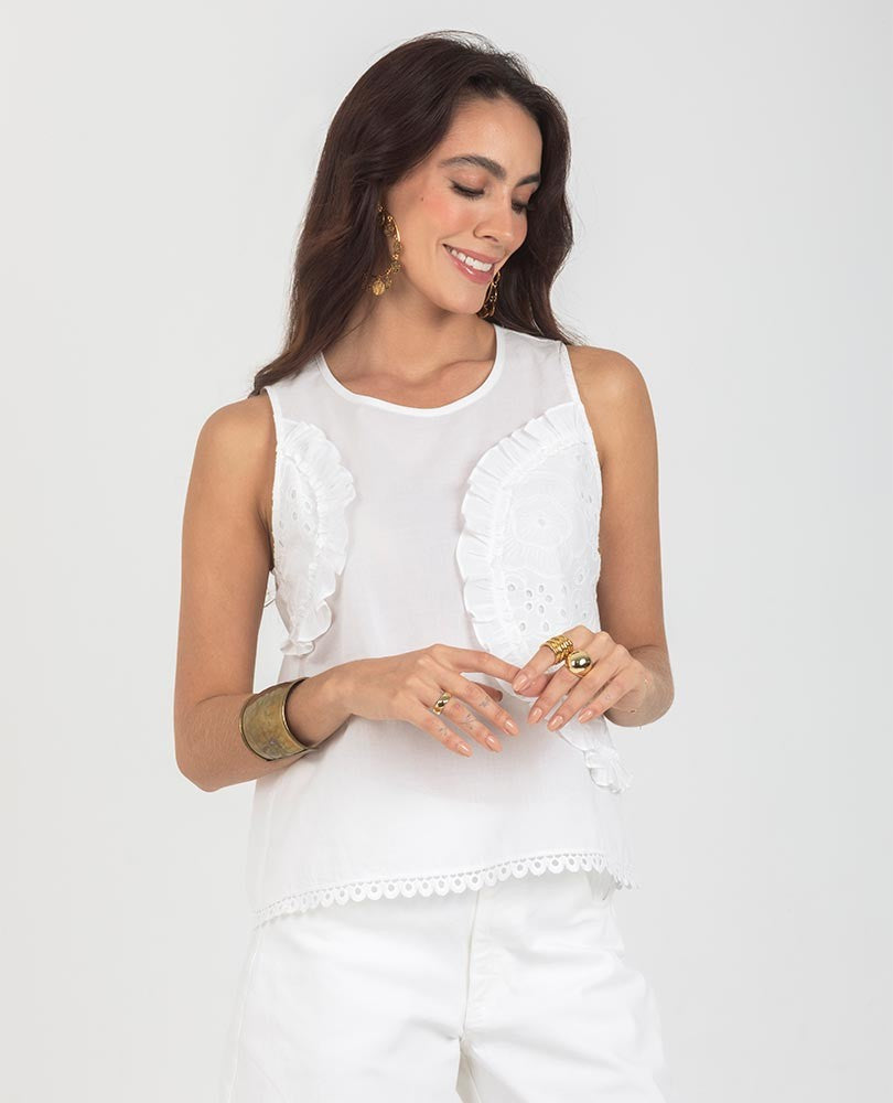 BLUSA ROMÁNTICA PARA MUJER MANGA SISA Adrissa