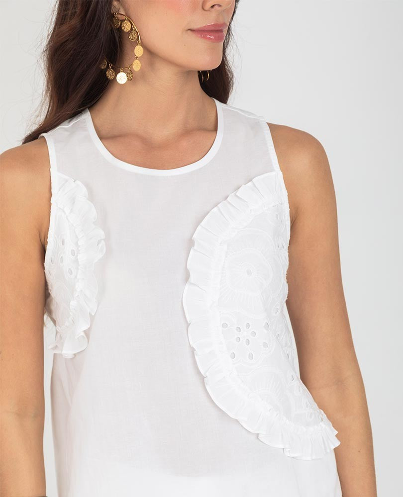 BLUSA ROMÁNTICA PARA MUJER MANGA SISA Adrissa