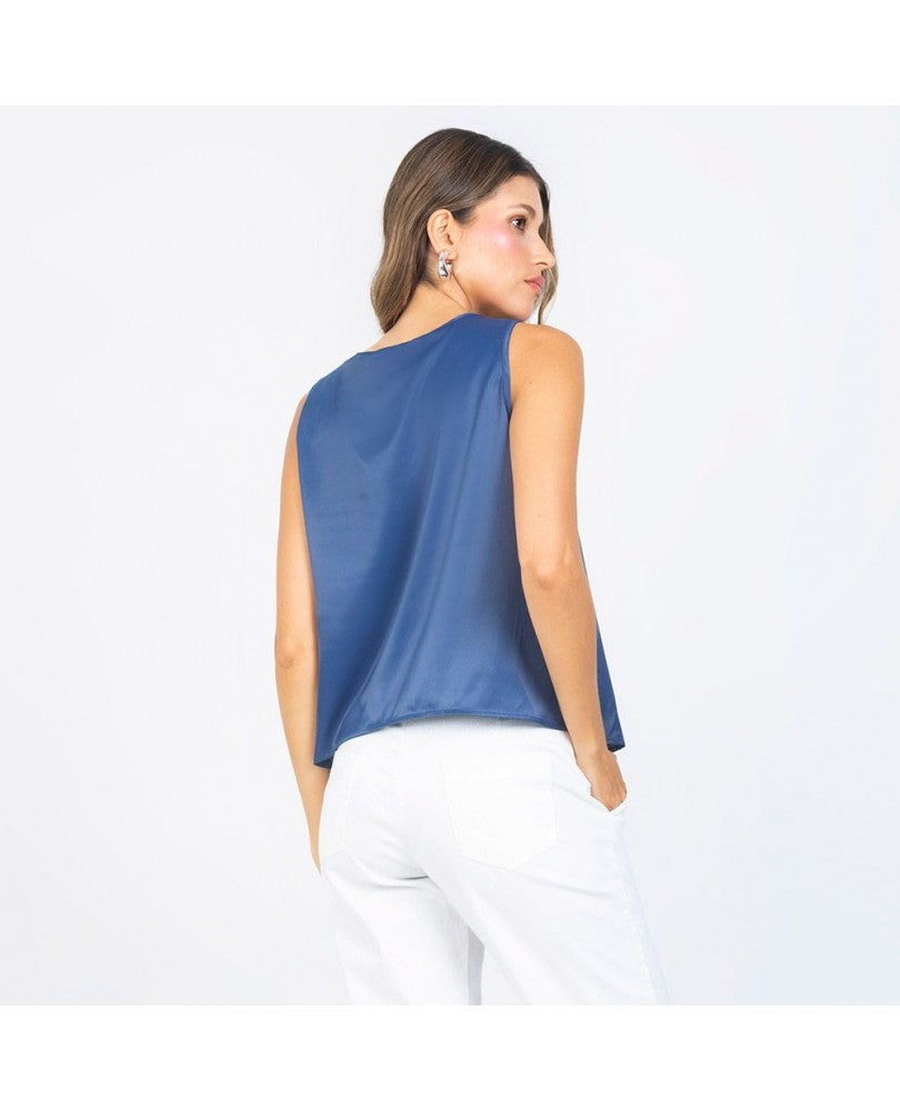 BLUSA SATINADA PARA MUJER MANGA SISA Adrissa