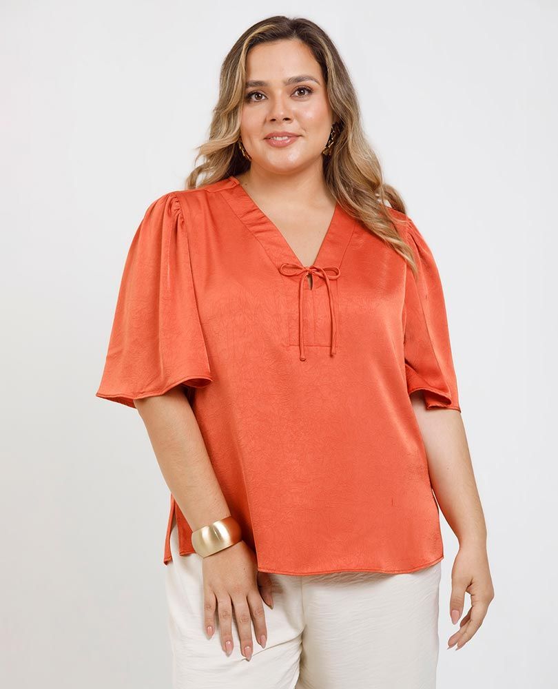 BLUSA SATINADA TALLAS GRANDES Adrissa