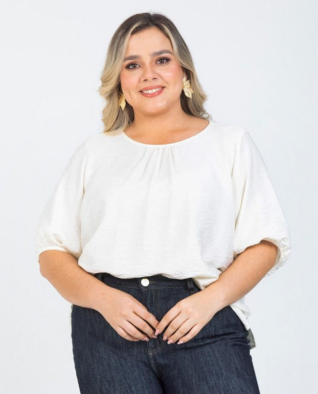 BLUSA TALLAS GRANDES MANGA CORTA Adrissa