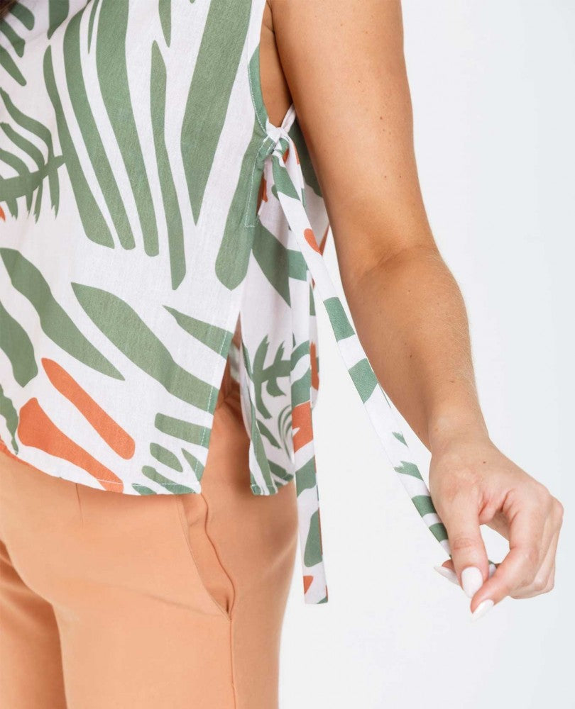 BLUSA TIPO PETO PARA MUJER ESTAMPADO Adrissa