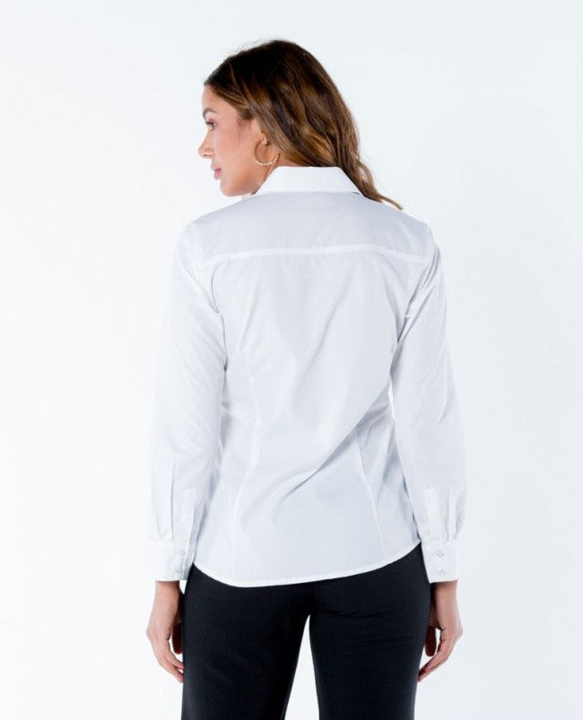 CAMISA BLANCA PARA MUJER MANGA LARGA Adrissa