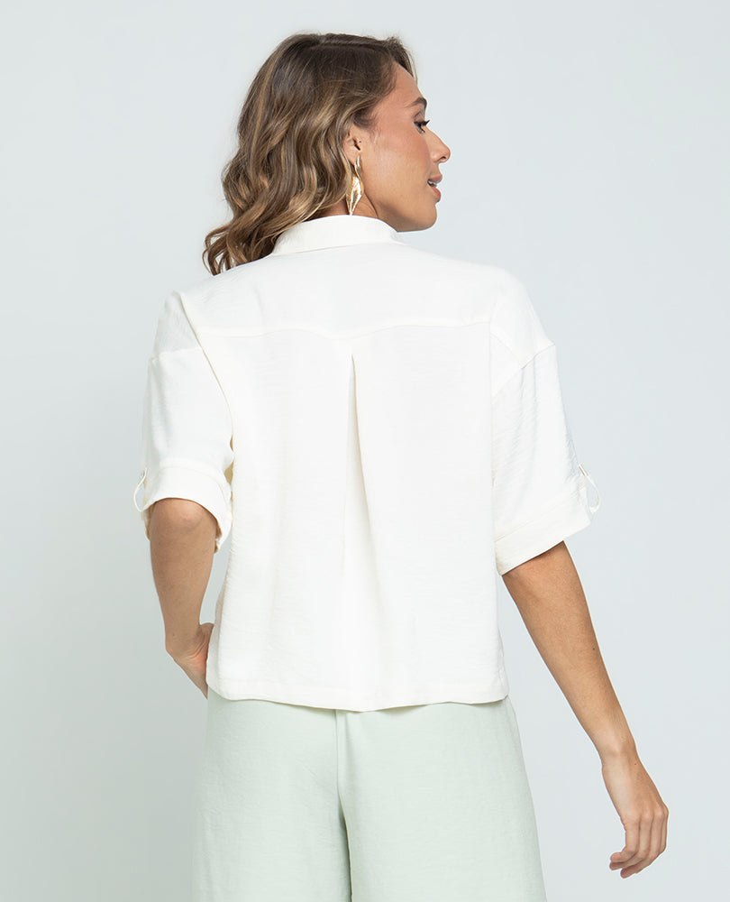 CAMISA CORTA PARA MUJER MANGAS Adrissa