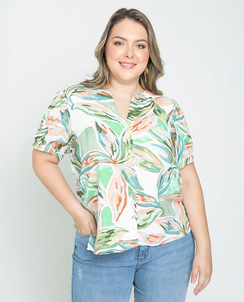CAMISA ESTAMPADA TALLAS GRANDES Adrissa