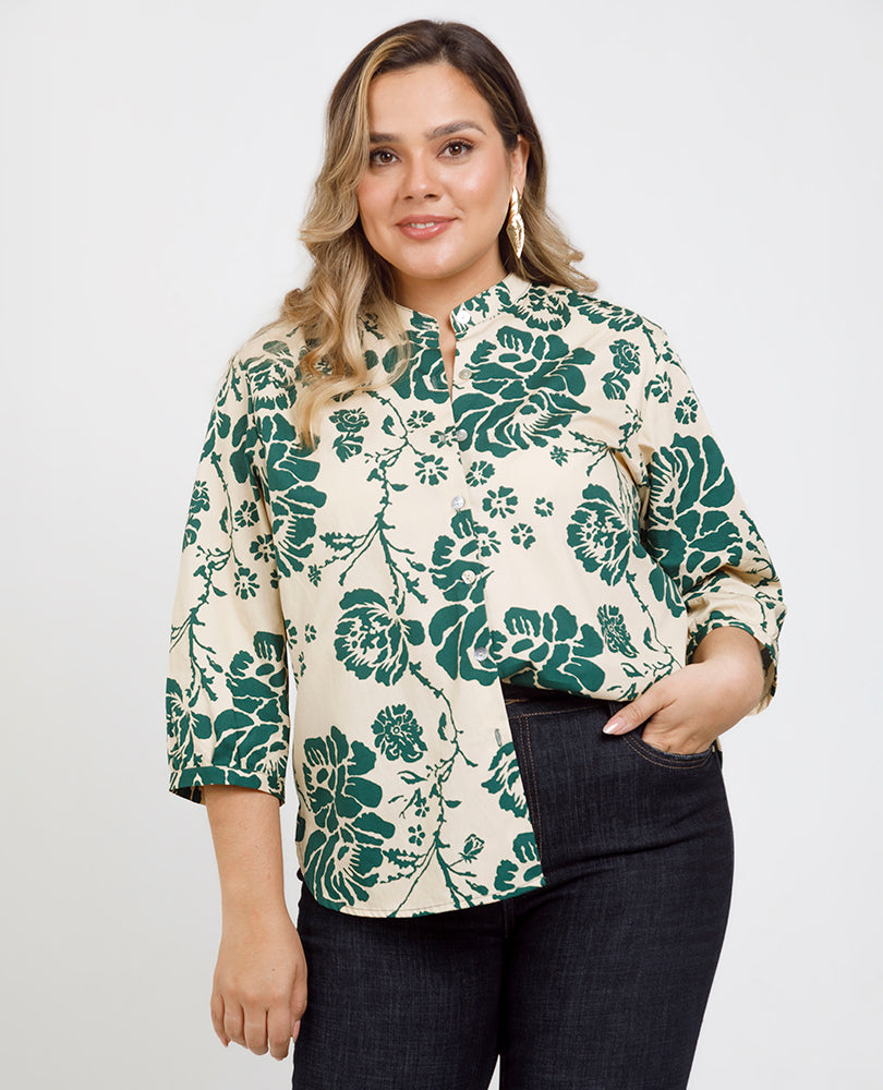 CAMISA ESTAMPADA TALLAS GRANDES Adrissa