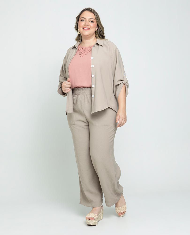 CAMISA MANGA 3/4 TALLAS GRANDES Adrissa