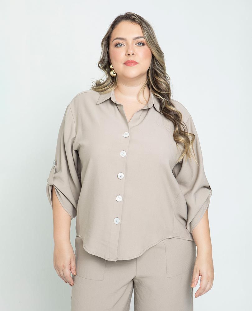 CAMISA MANGA 3/4 TALLAS GRANDES Adrissa