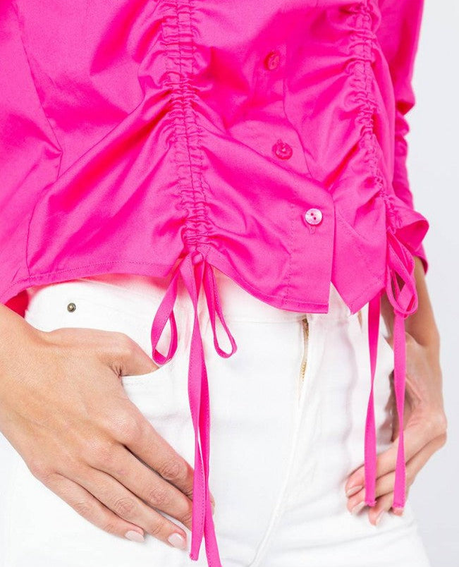 CAMISA MANGA LARGA PARA MUJER CON CANAL Adrissa