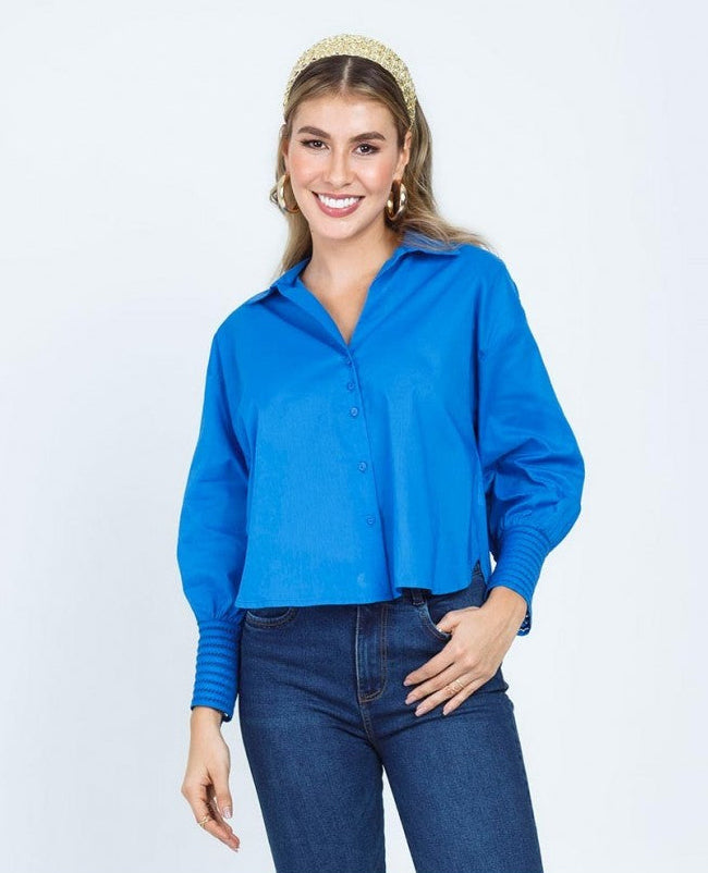 CAMISA MANGA LARGA PARA MUJER SILUETA Adrissa