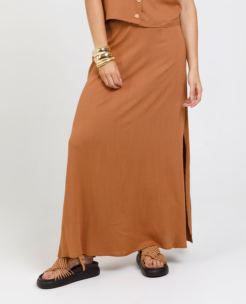 FALDA LARGA PARA MUJER ELÁSTICO CINTURA Adrissa