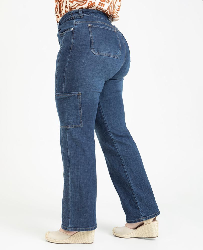 JEAN CARGO TALLAS GRANDES TONO OSCURO Adrissa