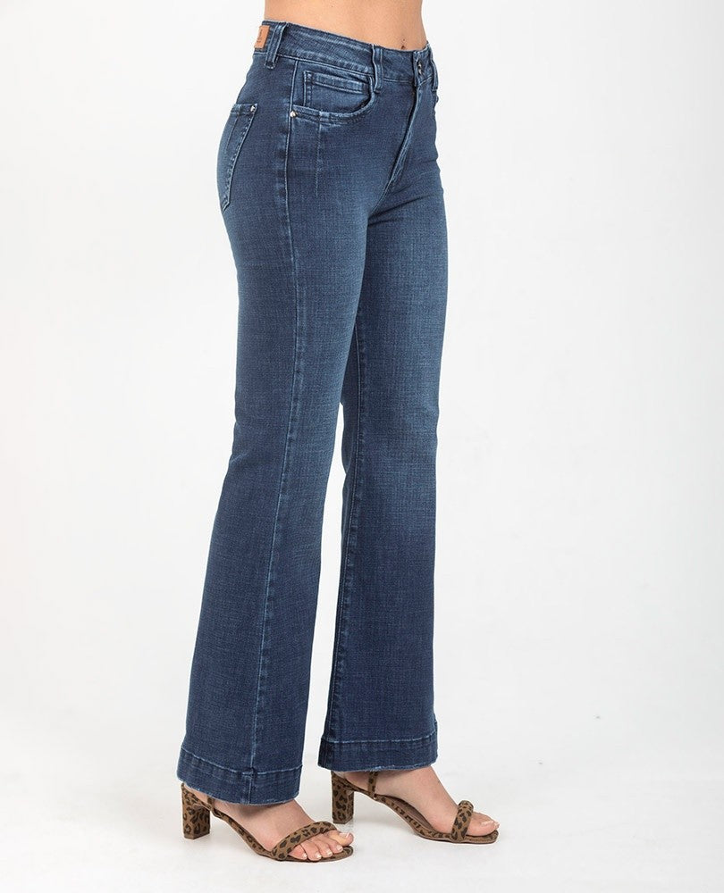 JEAN FLARE PARA MUJER TONO OSCURO Adrissa