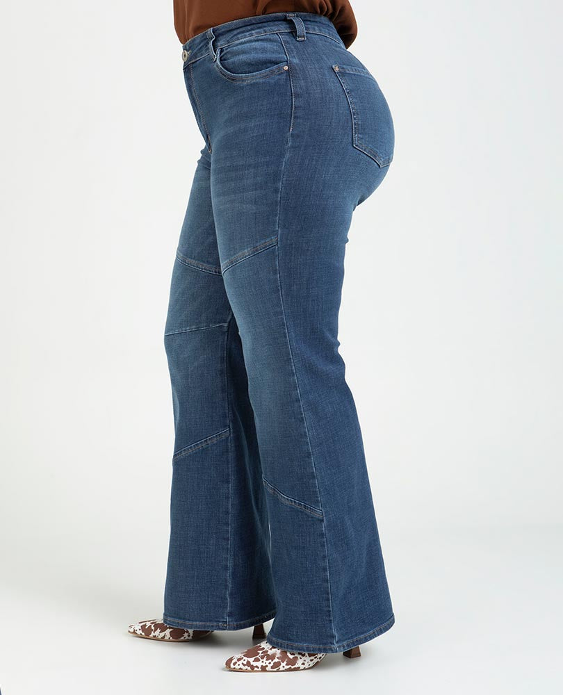 JEAN FLARE TALLAS GRANDES CON CORTES Adrissa