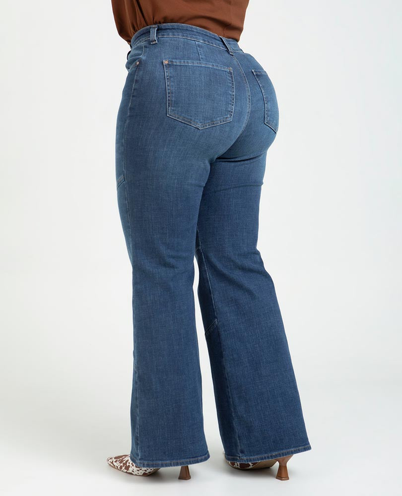 JEAN FLARE TALLAS GRANDES CON CORTES Adrissa