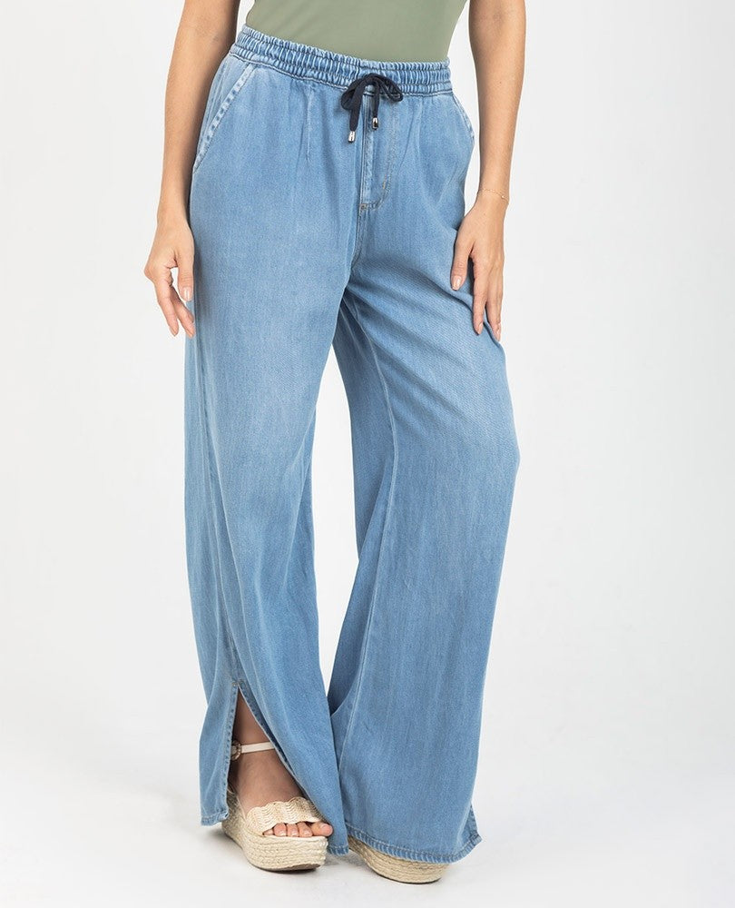 JEAN WIDE LEG PARA MUJER ABERTURAS Adrissa