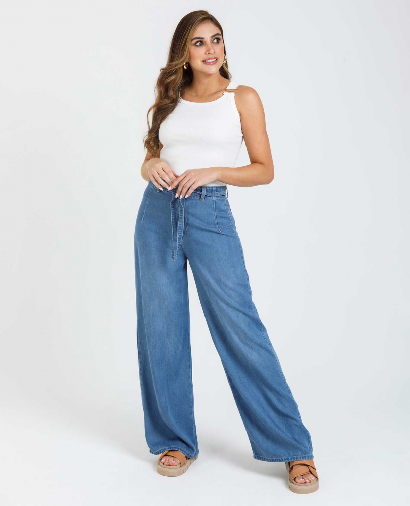 JEAN WIDE LEG PARA MUJER EN TONO MEDIO Adrissa