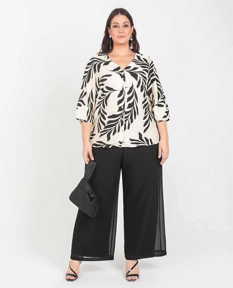 PANTALÓN ANTONIA TALLAS GRANDES NEGRO Adrissa