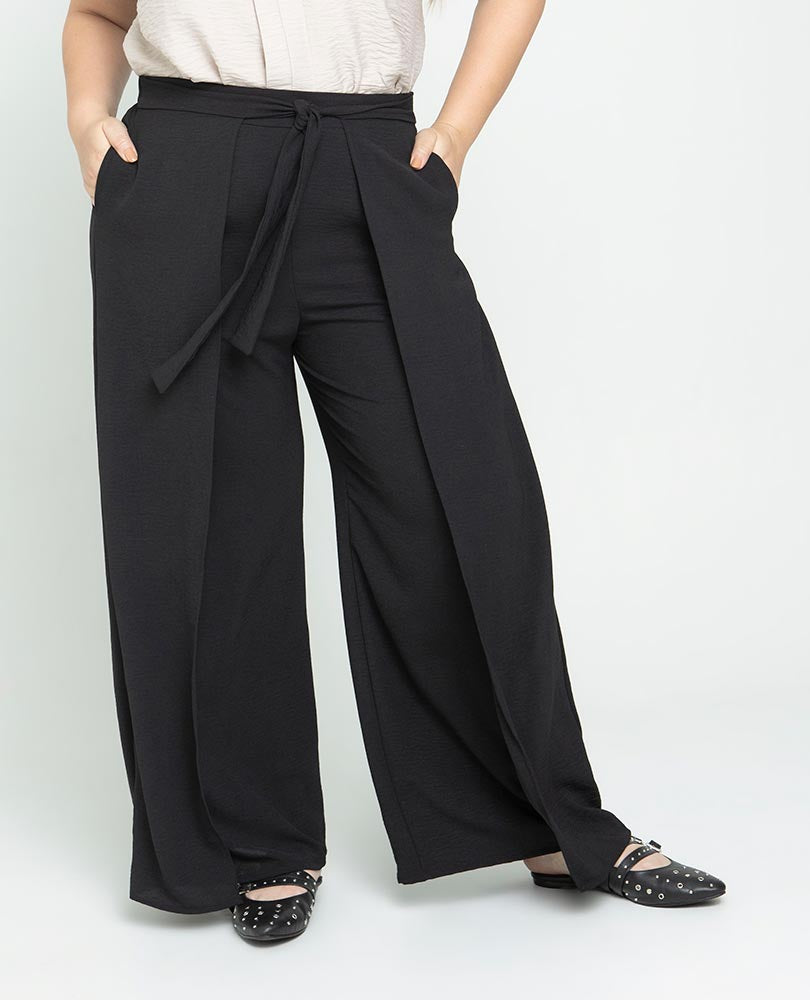 PANTALÓN PAREO TALLAS GRANDES NEGRO Adrissa