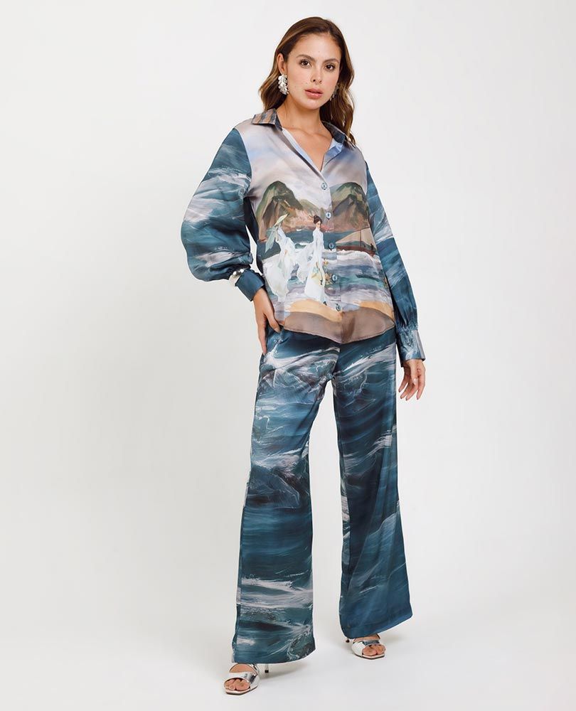 PANTALÓN RECTO PARA MUJER ESTAMPADO Adrissa