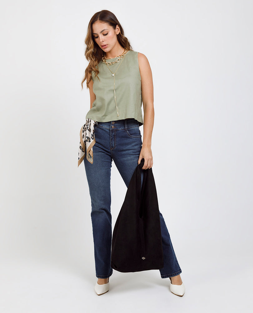 TOP MANGA SISA PARA MUJER CON PERILLA Adrissa