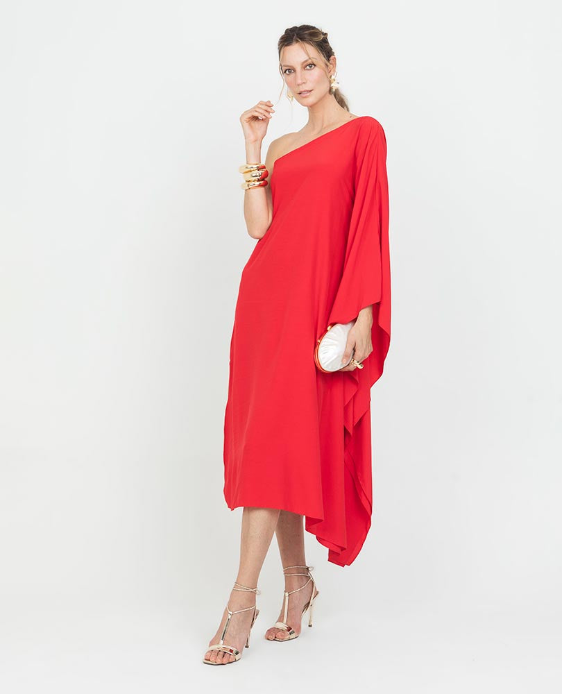 VESTIDO ASIMÉTRICO PARA MUJER LARGO MIDI Adrissa