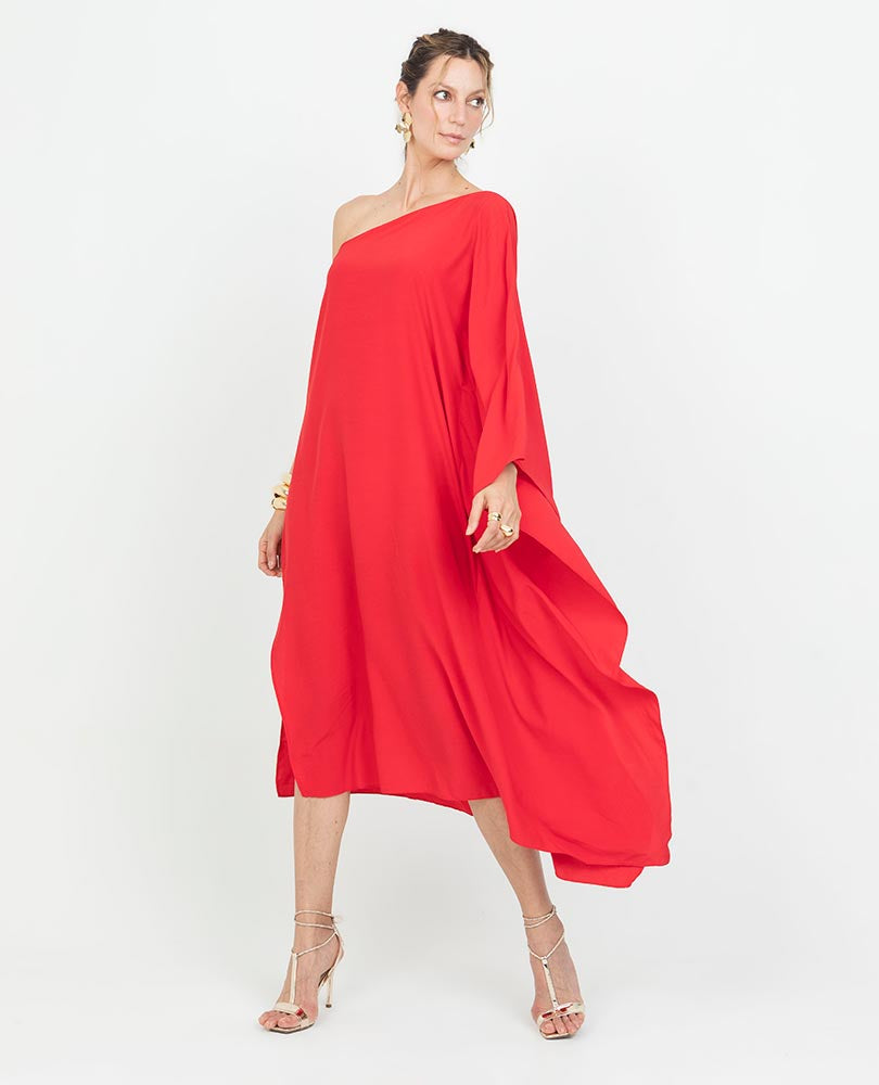 VESTIDO ASIMÉTRICO PARA MUJER LARGO MIDI Adrissa