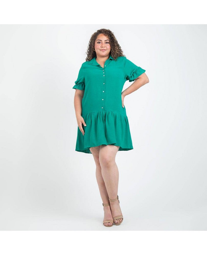 VESTIDO CAMISERO TALLAS GRANDES Adrissa