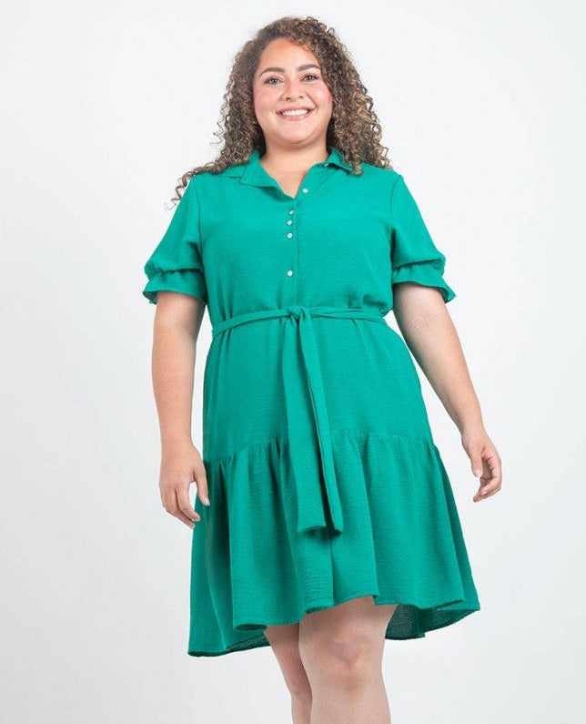 VESTIDO CAMISERO TALLAS GRANDES Adrissa