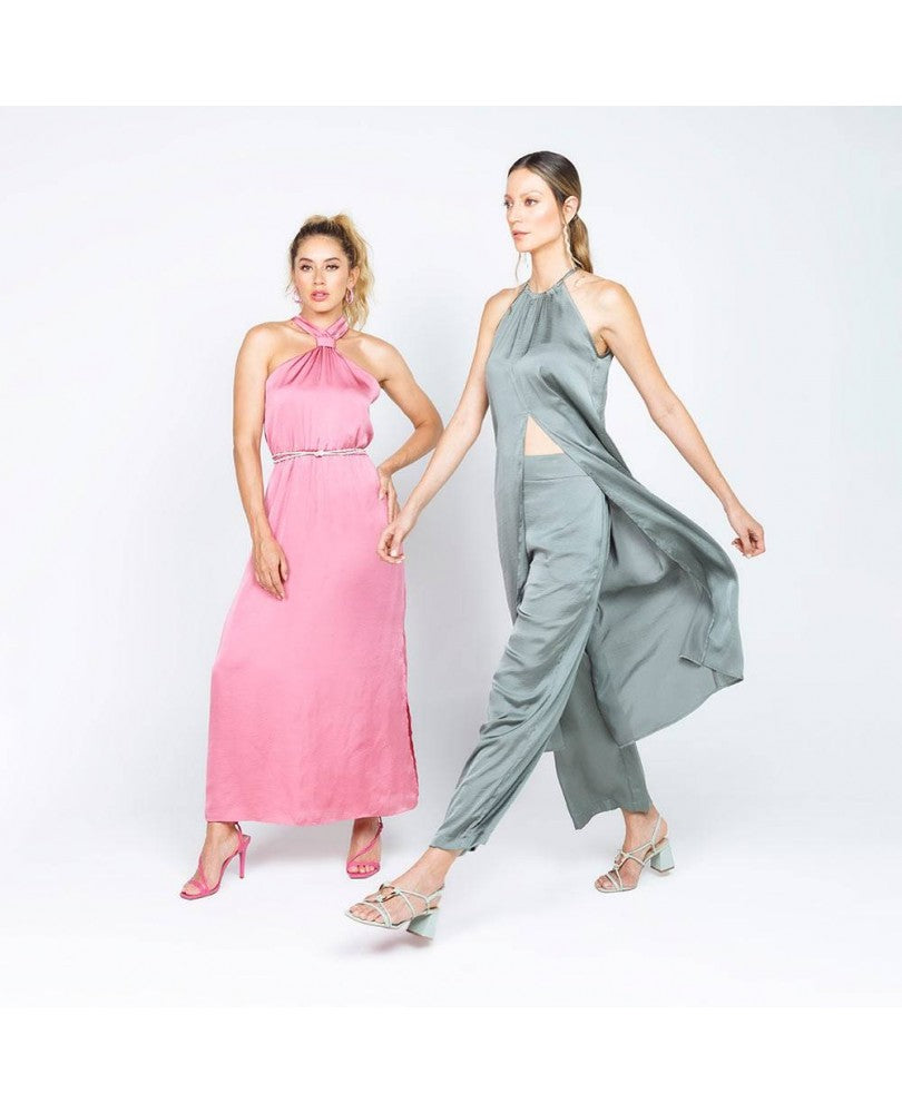 VESTIDO LARGO PARA MUJER EN TELA SATINAD Adrissa