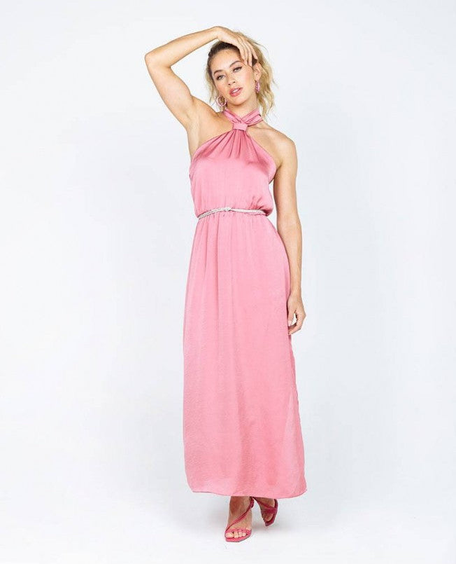 VESTIDO LARGO PARA MUJER EN TELA SATINAD Adrissa