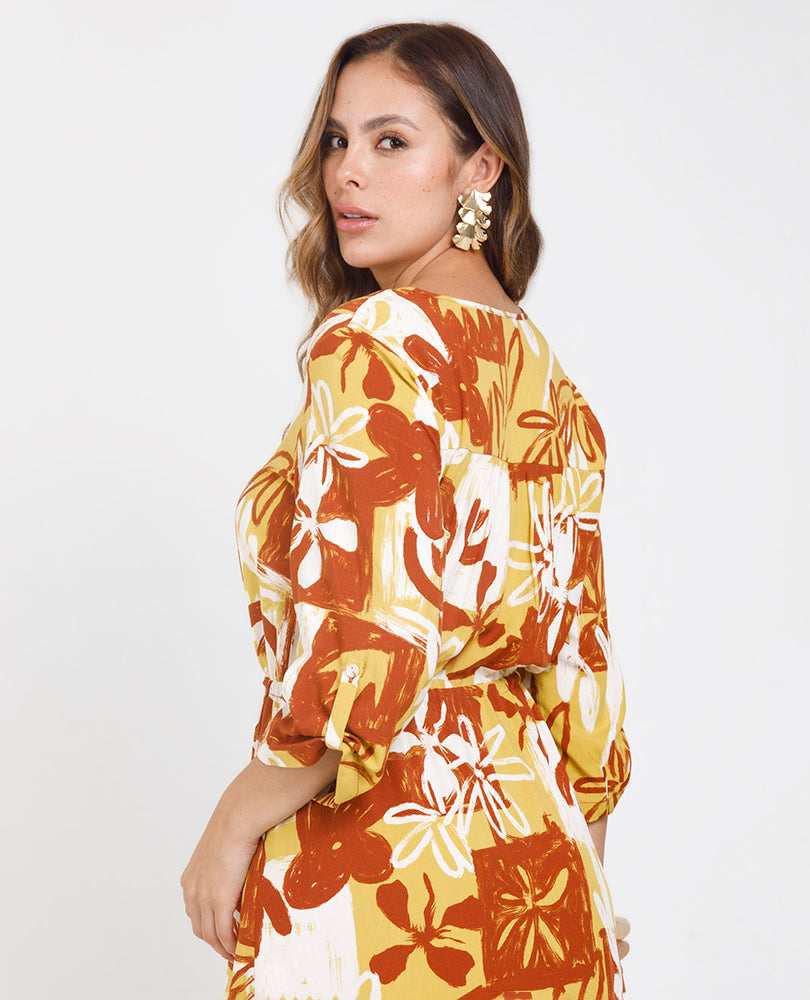 VESTIDO MIDI PARA MUJER ESTAMPADO Adrissa