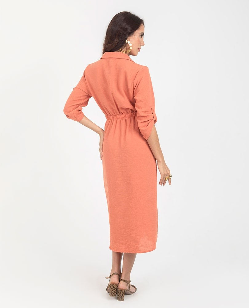 VESTIDO MIDI PARA MUJER MANGA 3/4 Adrissa