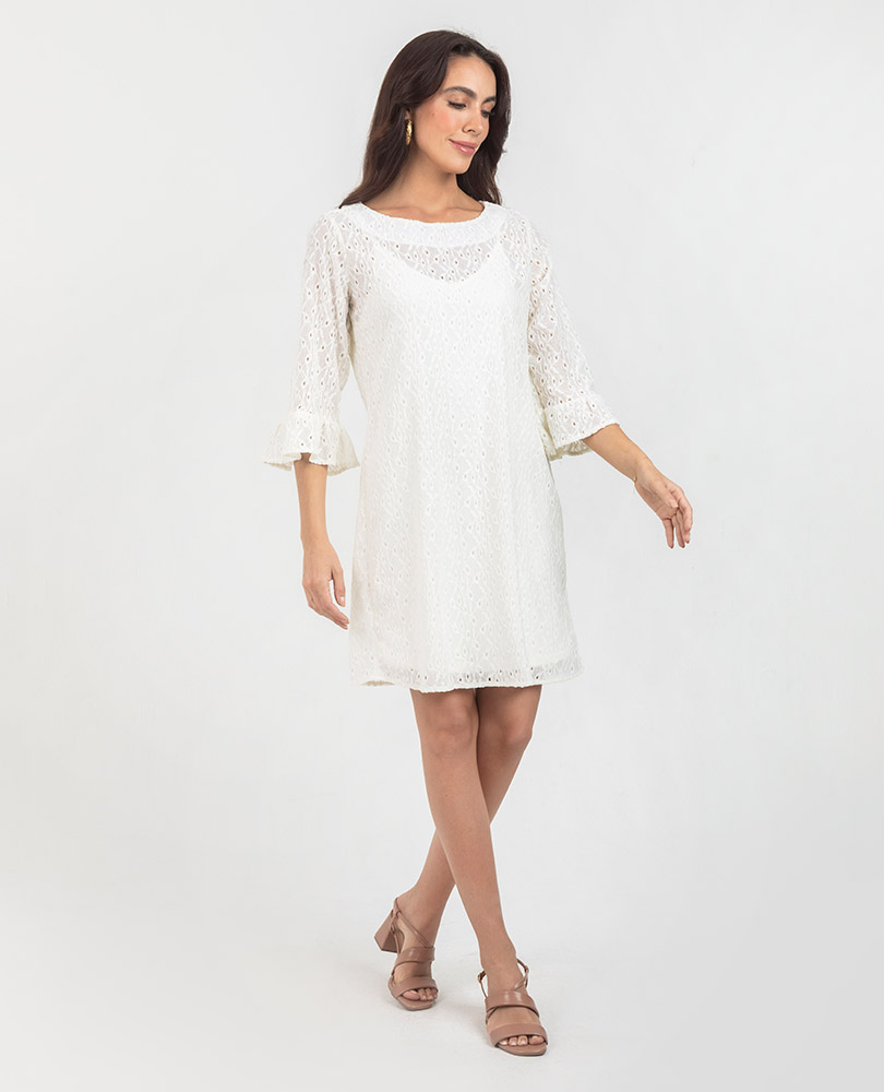 VESTIDO ROMANTICO PARA MUJER ESCOTE SEMI Adrissa