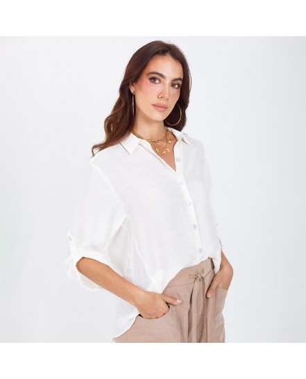 CAMISA MANGA 3/4 PARA MUJER