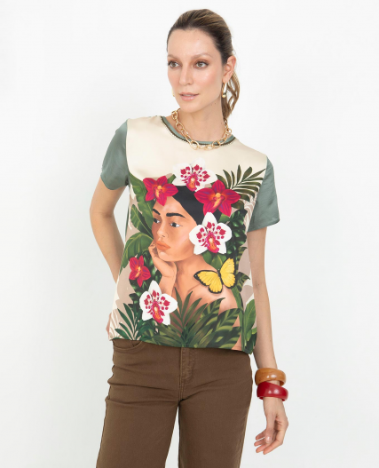 BLUSA MANGA CORTA PARA...