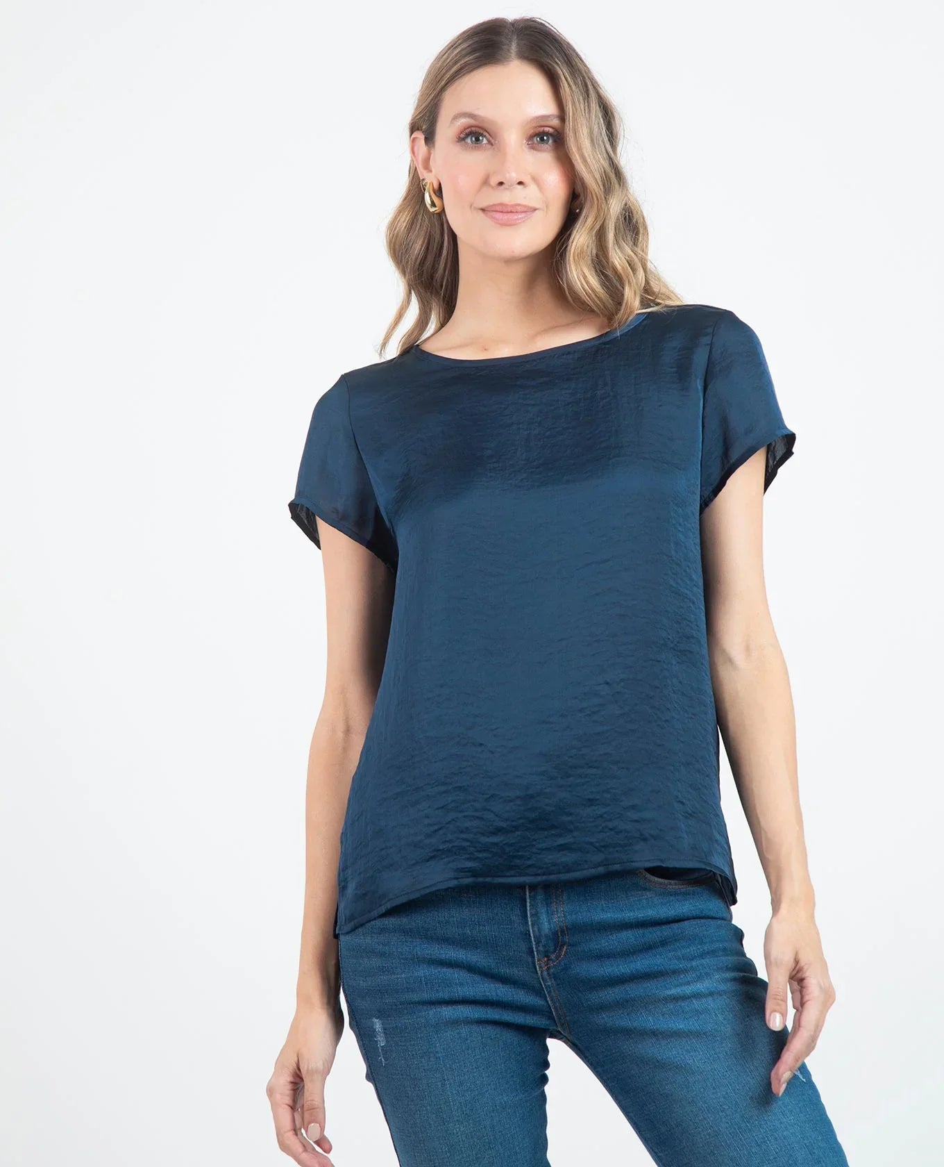 BLUSA ADRISSA BÁSICA JULIANA PARA MUJER XS AZUL OSCURO Adrissa