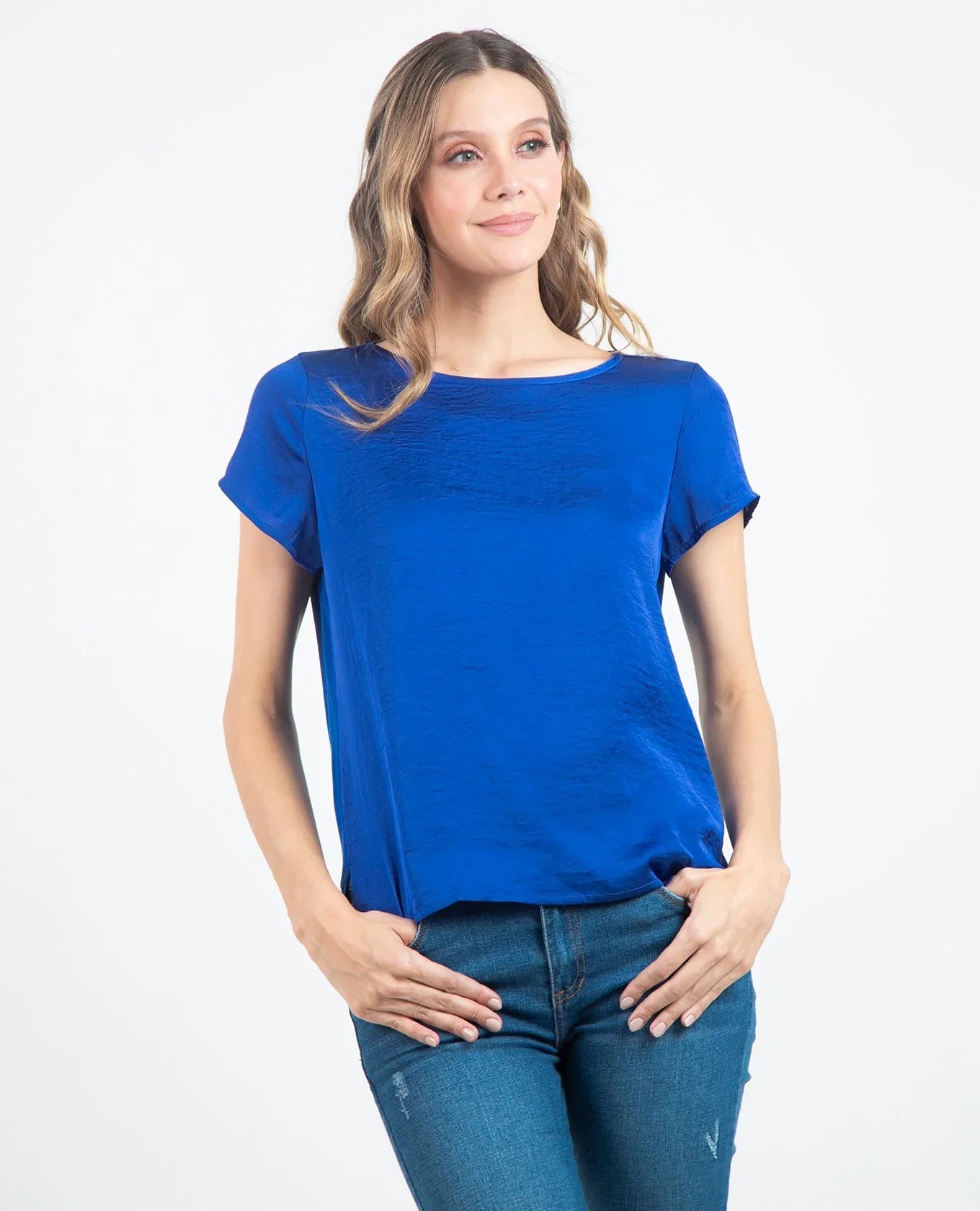 BLUSA ADRISSA BÁSICA JULIANA PARA MUJER AZUL REY Adrissa