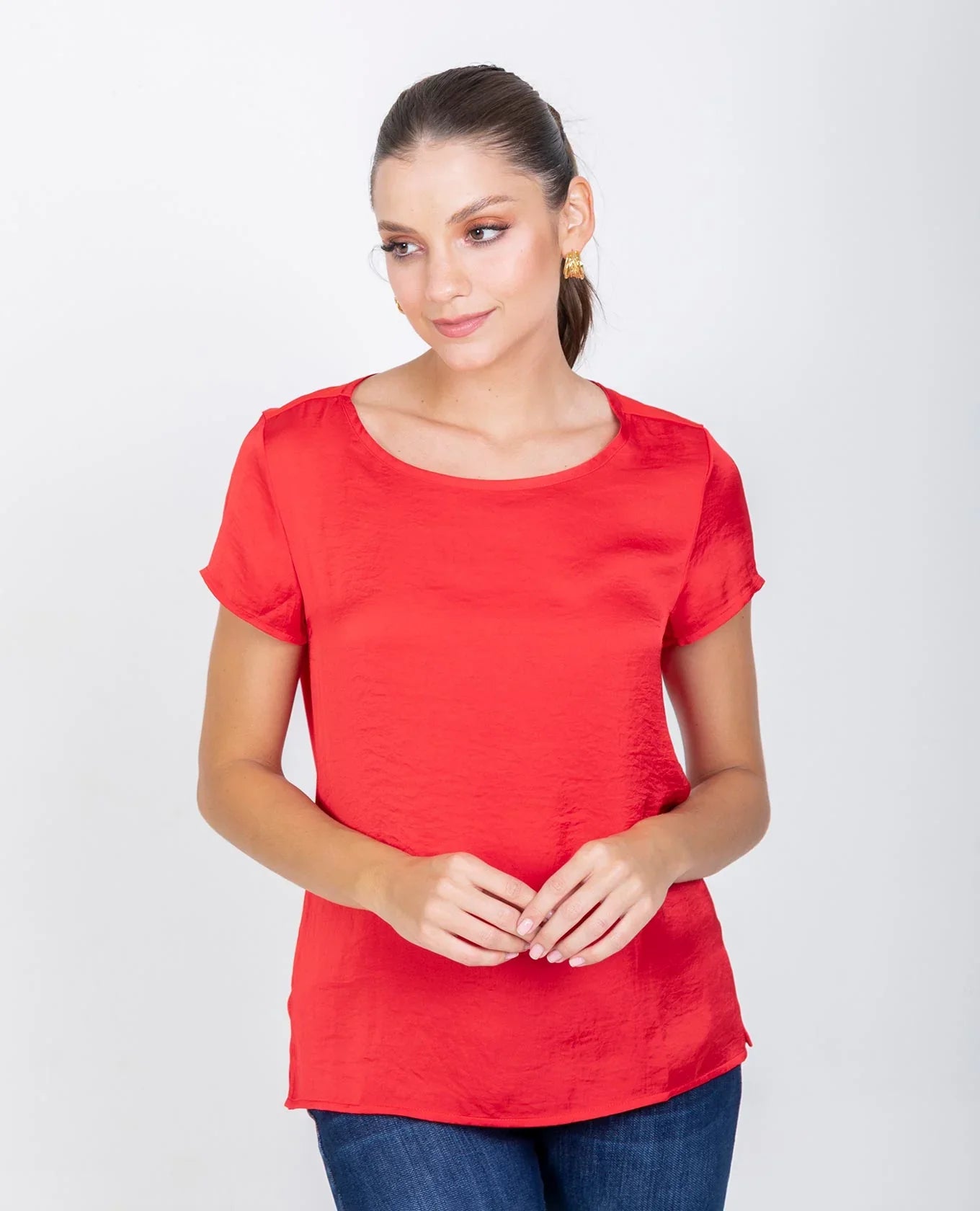 BLUSA ADRISSA BÁSICA JULIANA PARA MUJER ROJO Adrissa